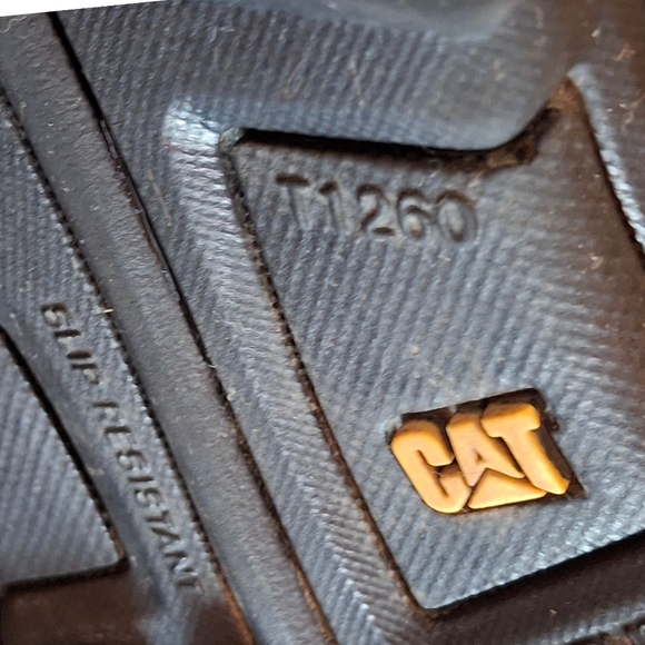 Caterpillar Outline Steel Toe P90800 Black Lace-up Work Boots Men Size 13 Wide - Picture 10 of 12